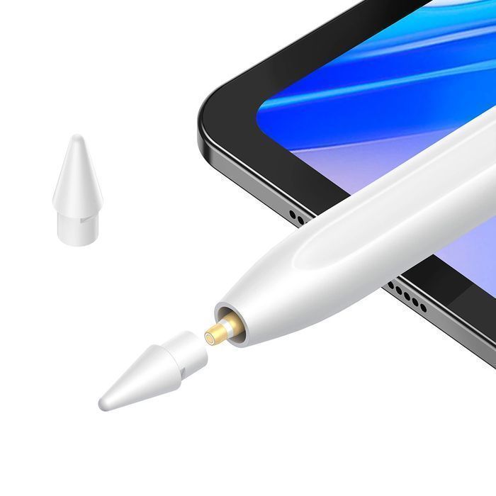 Rysik z aktywną końcówką Baseus do iPad z wymienną końcówką - biały