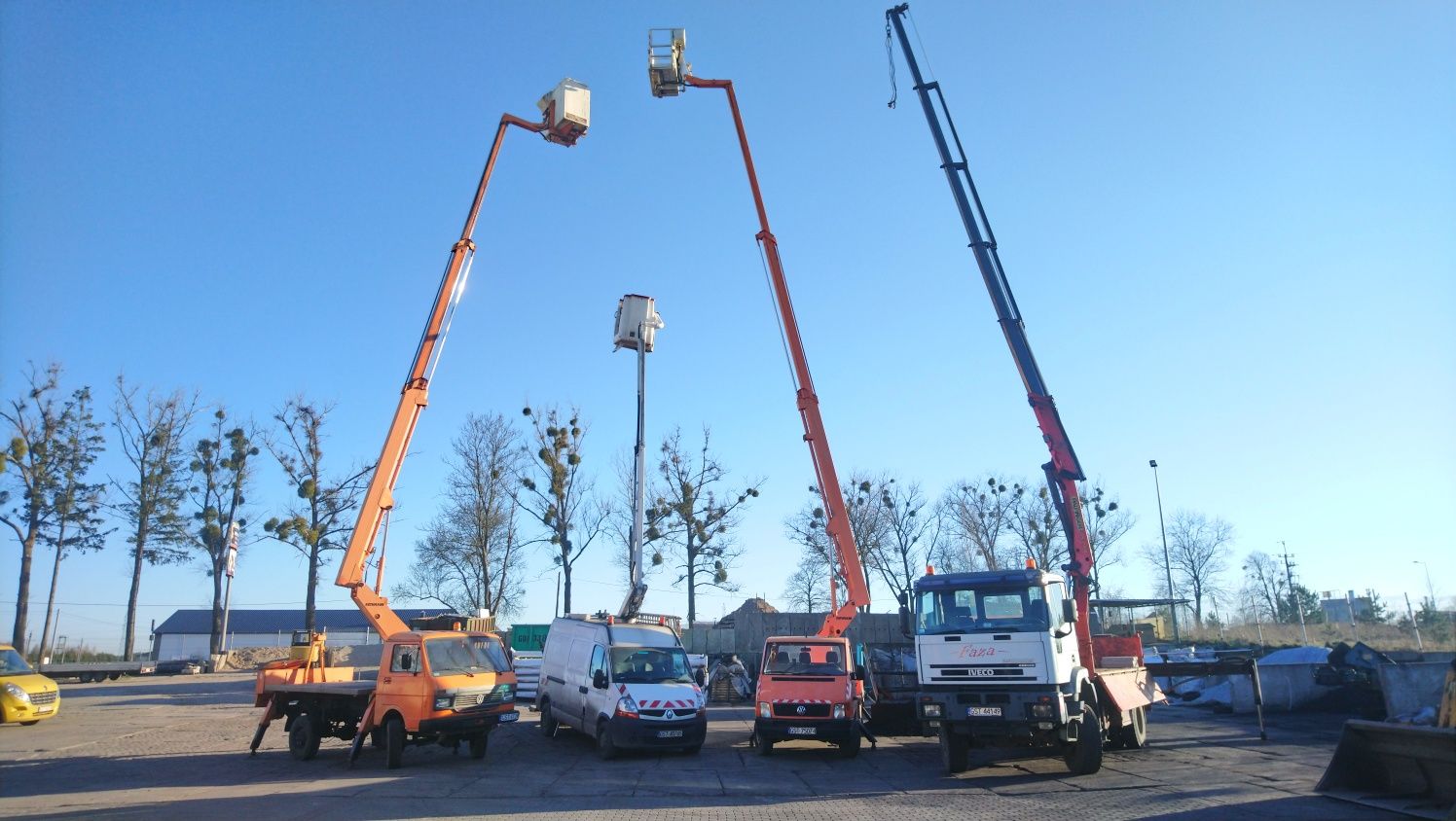Podnośnik koszowy,HDS zwyżka 4x4 , KOPARKA usługi wywrotka