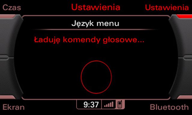 AUDI MMI 3G polskie menu lektor mapa