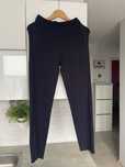 Massimo Dutti granatowe dzianinowe spodnie dresy