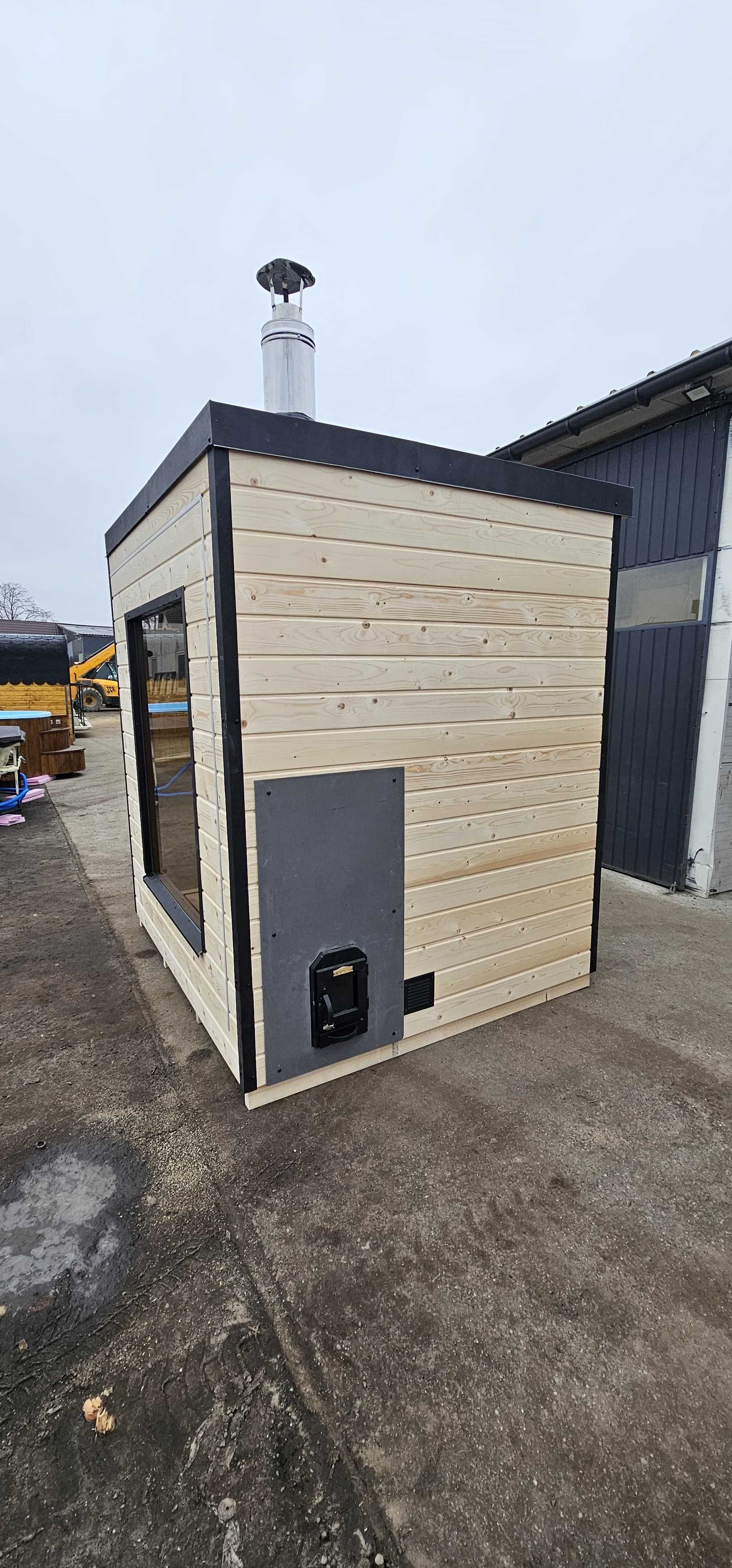 Nowa sauna fińska piec na drewno oświetlenie LED producent izolacja