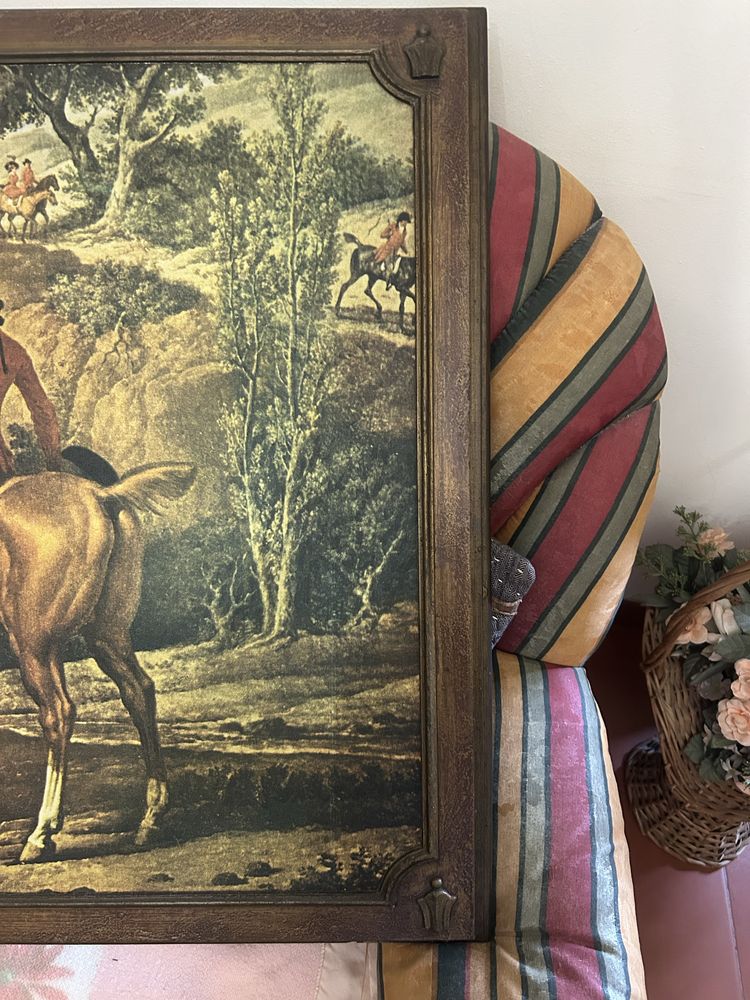 Quadro com gravura de caça