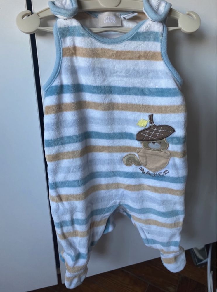 3 babygrows chicco 56 cm