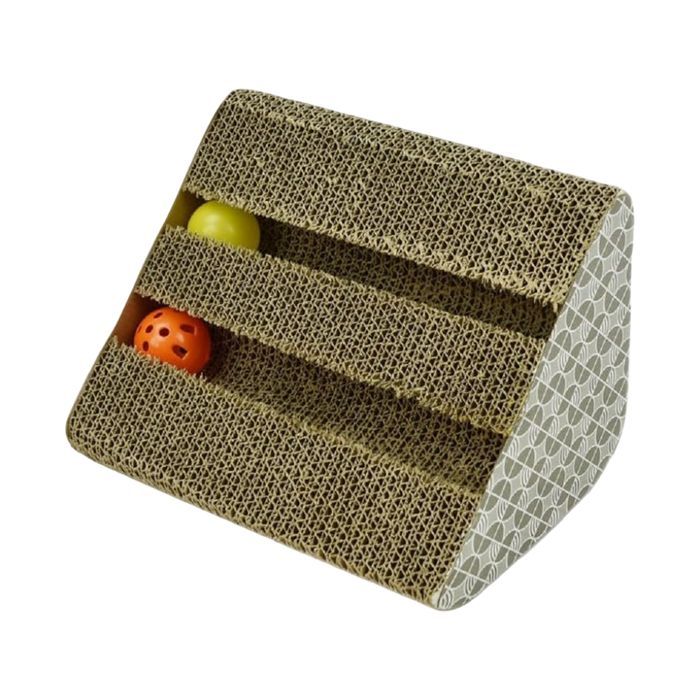 Drapak dla Kota Kartonowy Zabawka Piłka 27.3x17.5x17.5 Trójkąt