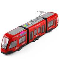 Duży czerwony tramwaj dźwięki światła na baterie 930A