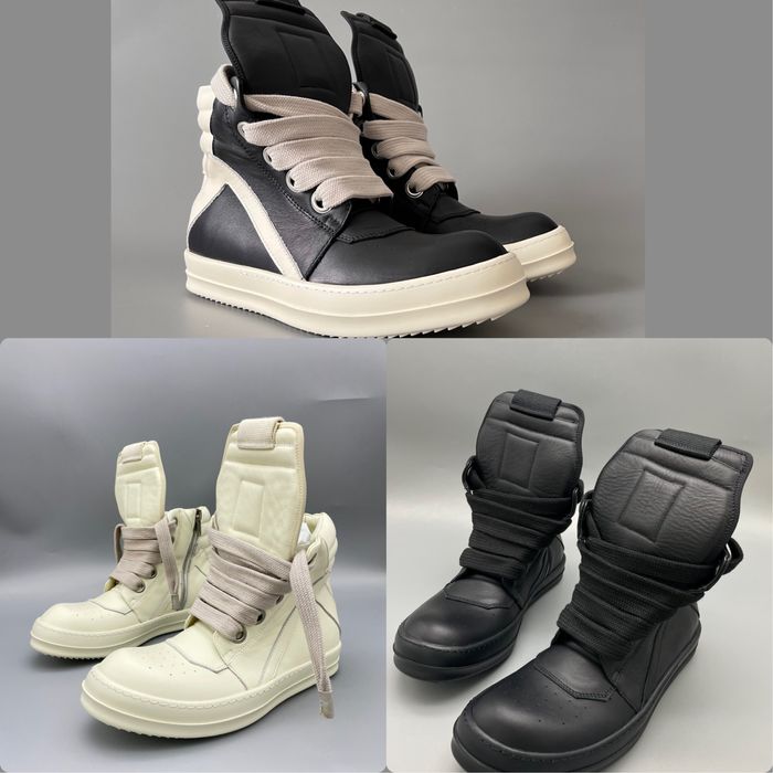 Нові Rick Owens Geobasket Jumbo Leather Sneakers/Преміум якість!