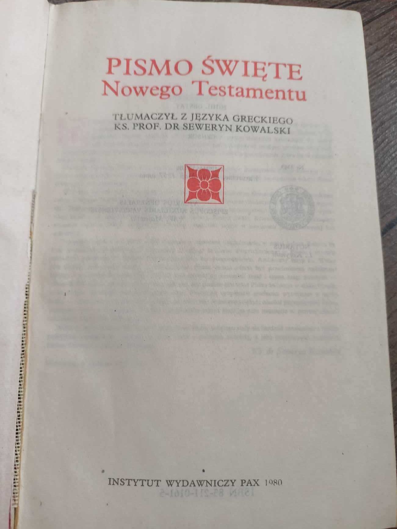 Pismo Święte, Nowy Testament [WYDANIE z 1980 r.]