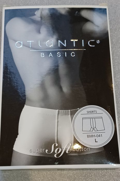 Nowe z metką męskie szorty Atlantic białe L