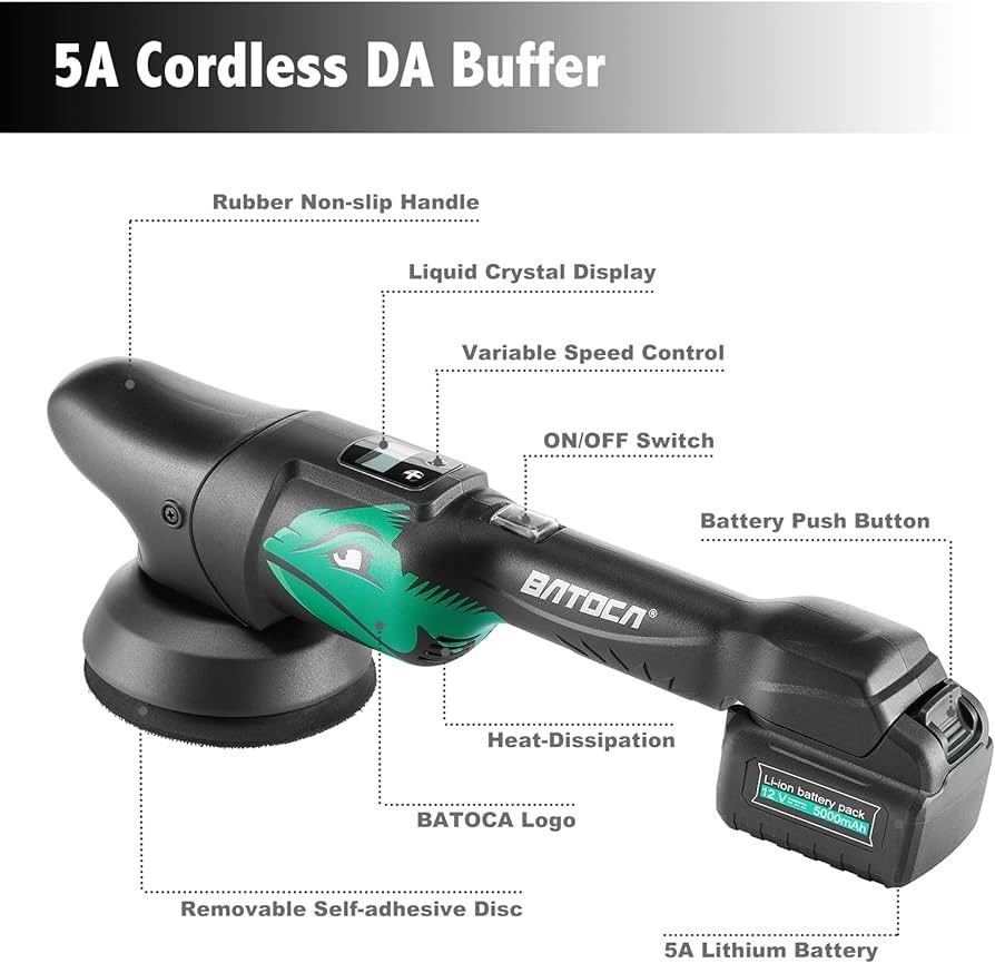Batoca S2 полировальная машинка, беспроводная, эксцентриковая