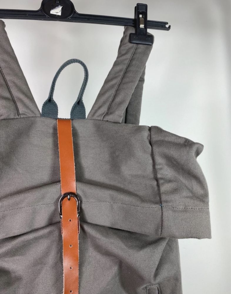 Nowy Szary Kompaktowy Pojemny Plecak Backpack Vintage Retro Aesthetic