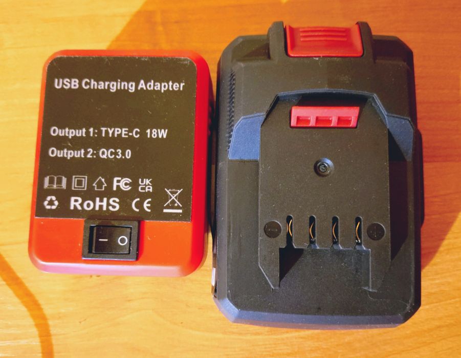 Adapter Parkside Powerbank Ładowarka usb-C + A PD QC Power Delivery