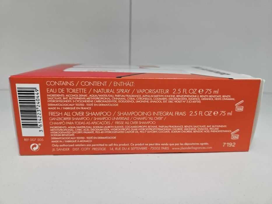 NOWA Męska Woda Toaletowa 75ml + Żel 75ml JIL Sander Sun Men