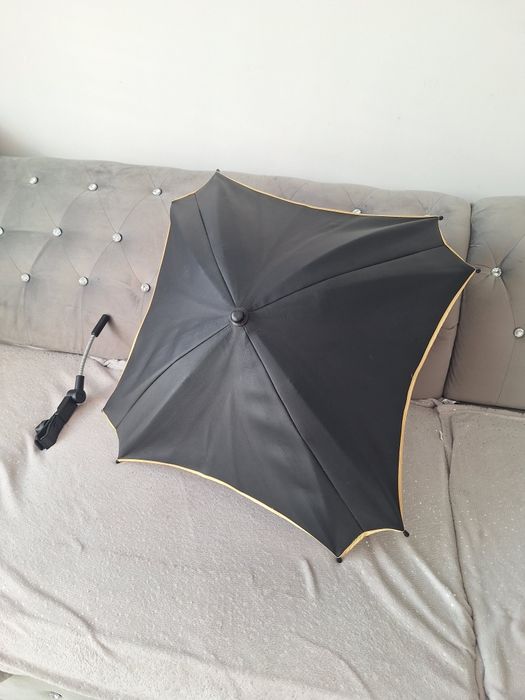 Parasolka parasoleczka junama diamond czarna czarno zlota oryginalna
