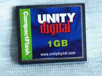 Karta pamięci Compact flash CF memory card Unity Digital 1Gb.