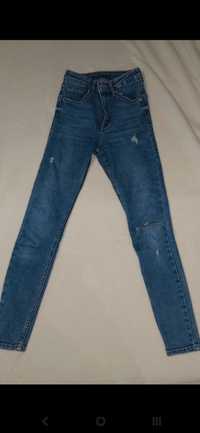 Jeansy skinny dopasowane bershka 32 34