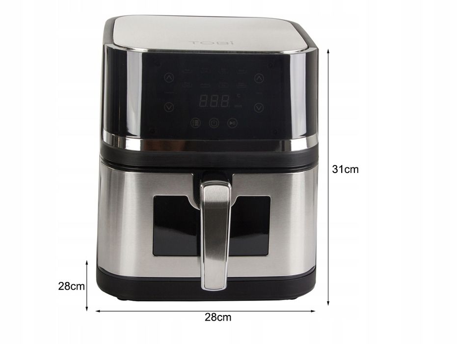 Frytkownica beztłuszczowa air fryer duża 10L 2400w
