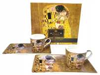 oryginalne filiżanki espresso 2+2 porcelana kostna g. klimt 2x80ml kis
