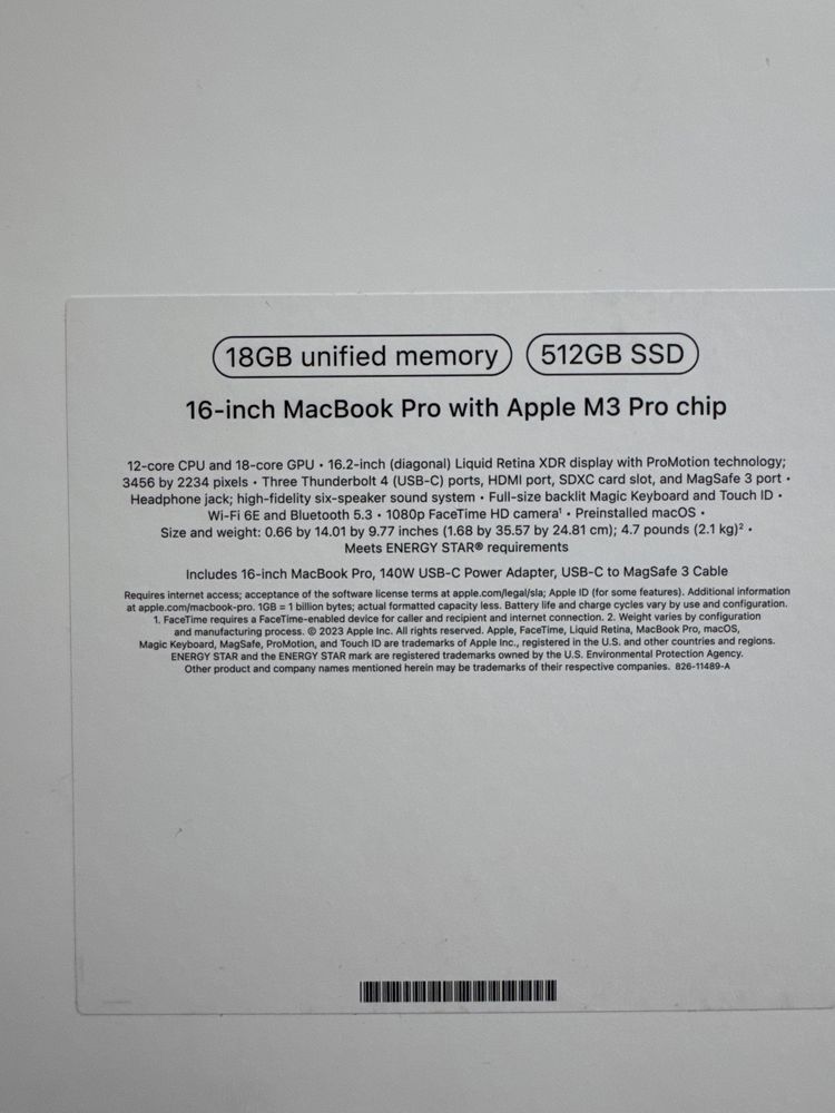 Коробка для apple MacBook pro є різні моделі