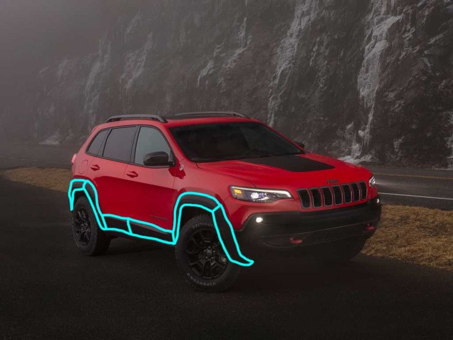 Молдинг Накладка бампера решетки jeep cherokee trailhawk рестайл 2018-