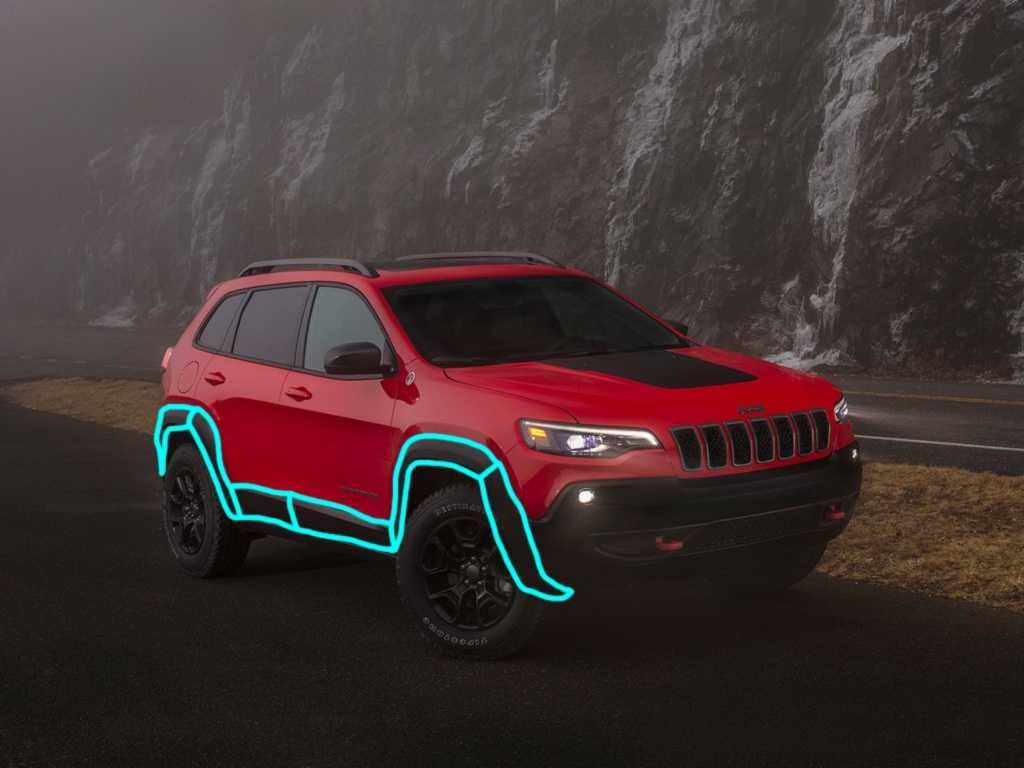 Молдинг Накладка бампер решетки jeep cherokee trailhawk рестайл 2018-