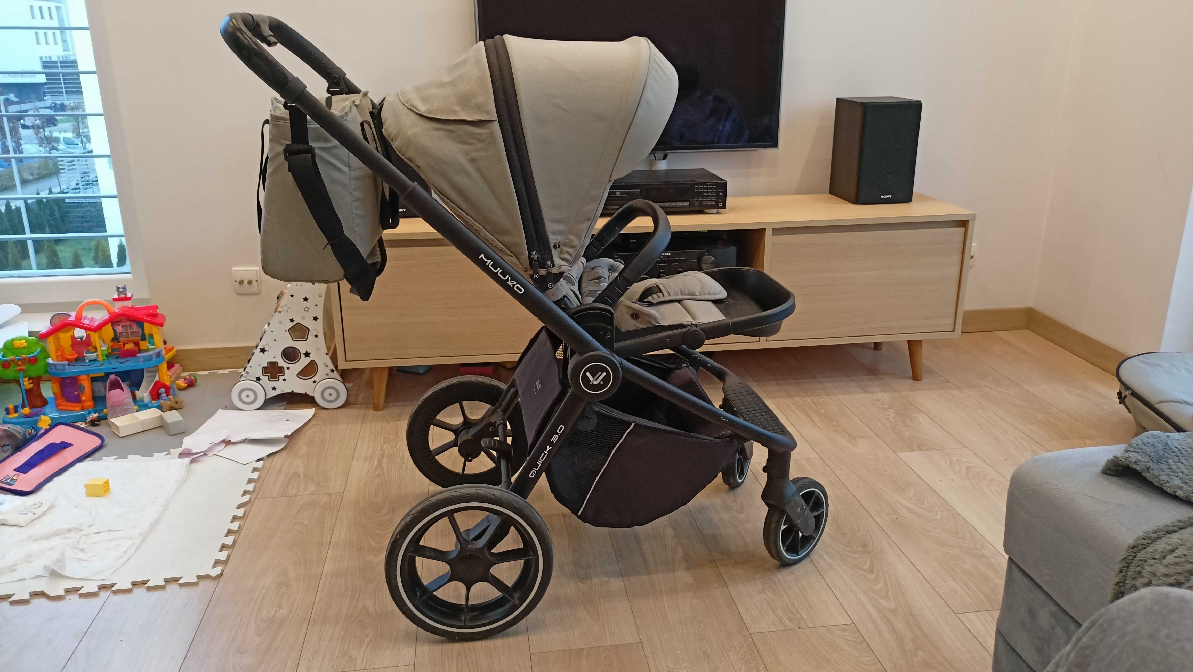Wozek Muuvo Quick 3.0 2w1 plus Avionaut Pixel fotelik z baza