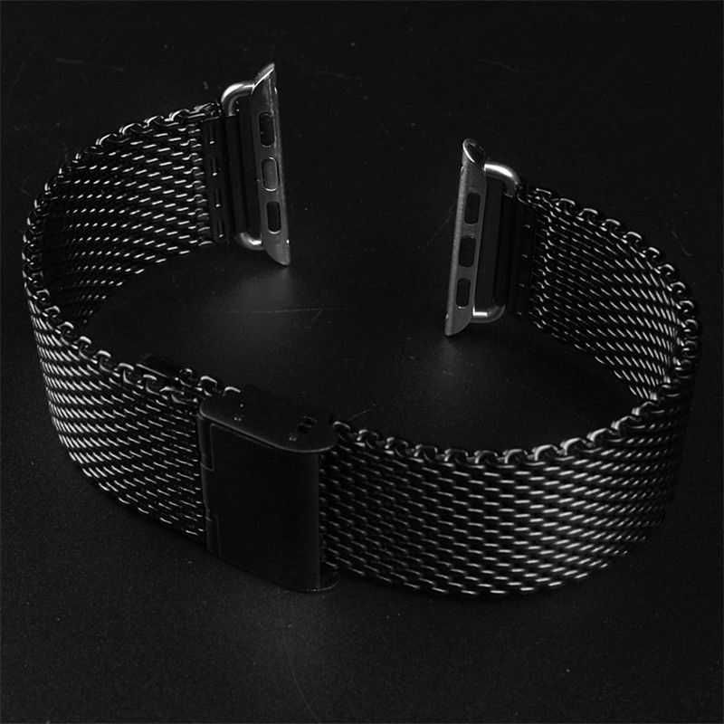 Bransoleta mesh czarna Apple watch smartwatch gratis wkrętak adaptery