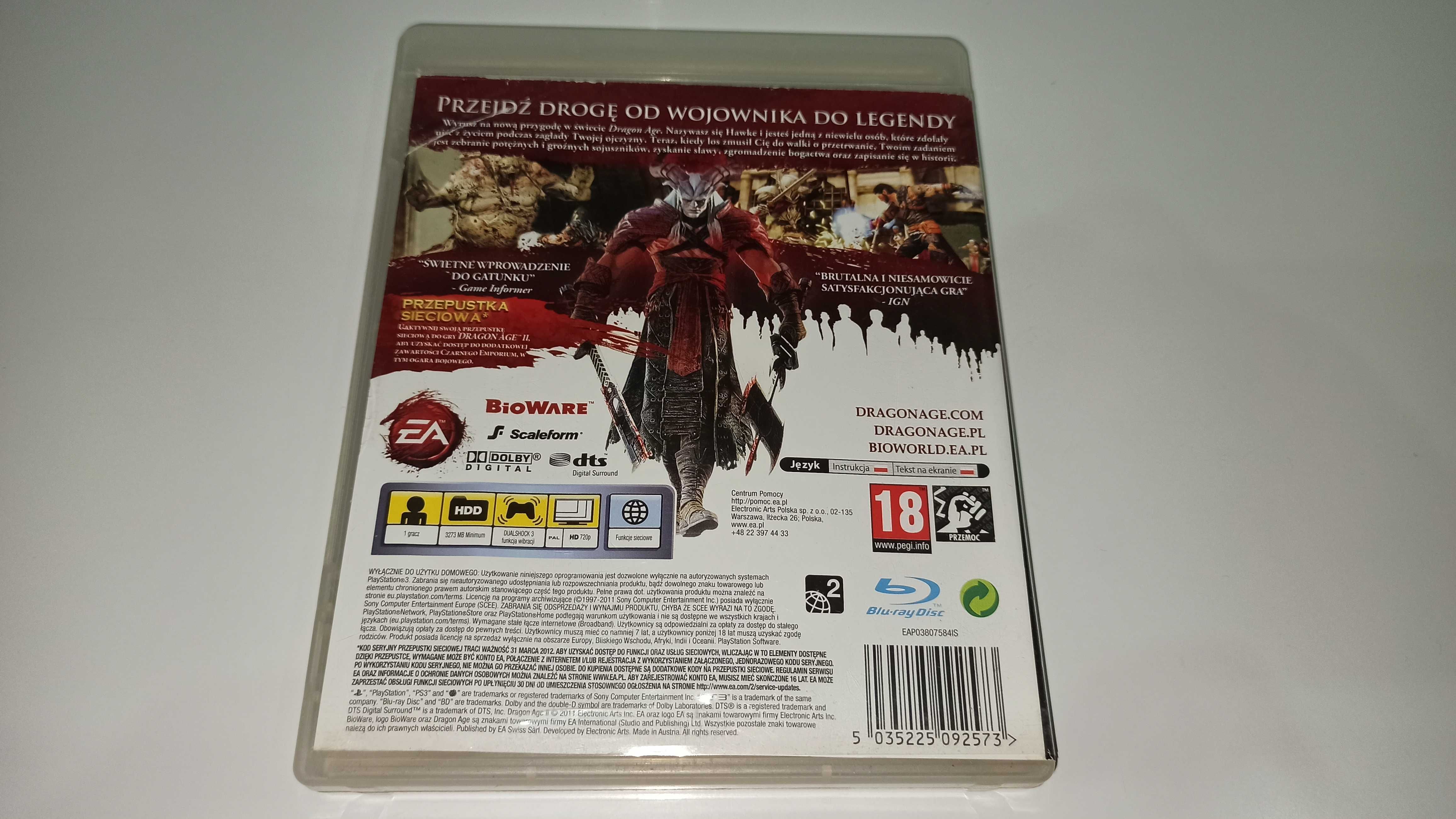 ps3 DRAGON AGE II PL gra po polsku wydanie PREMIUM gra ACTION RPG