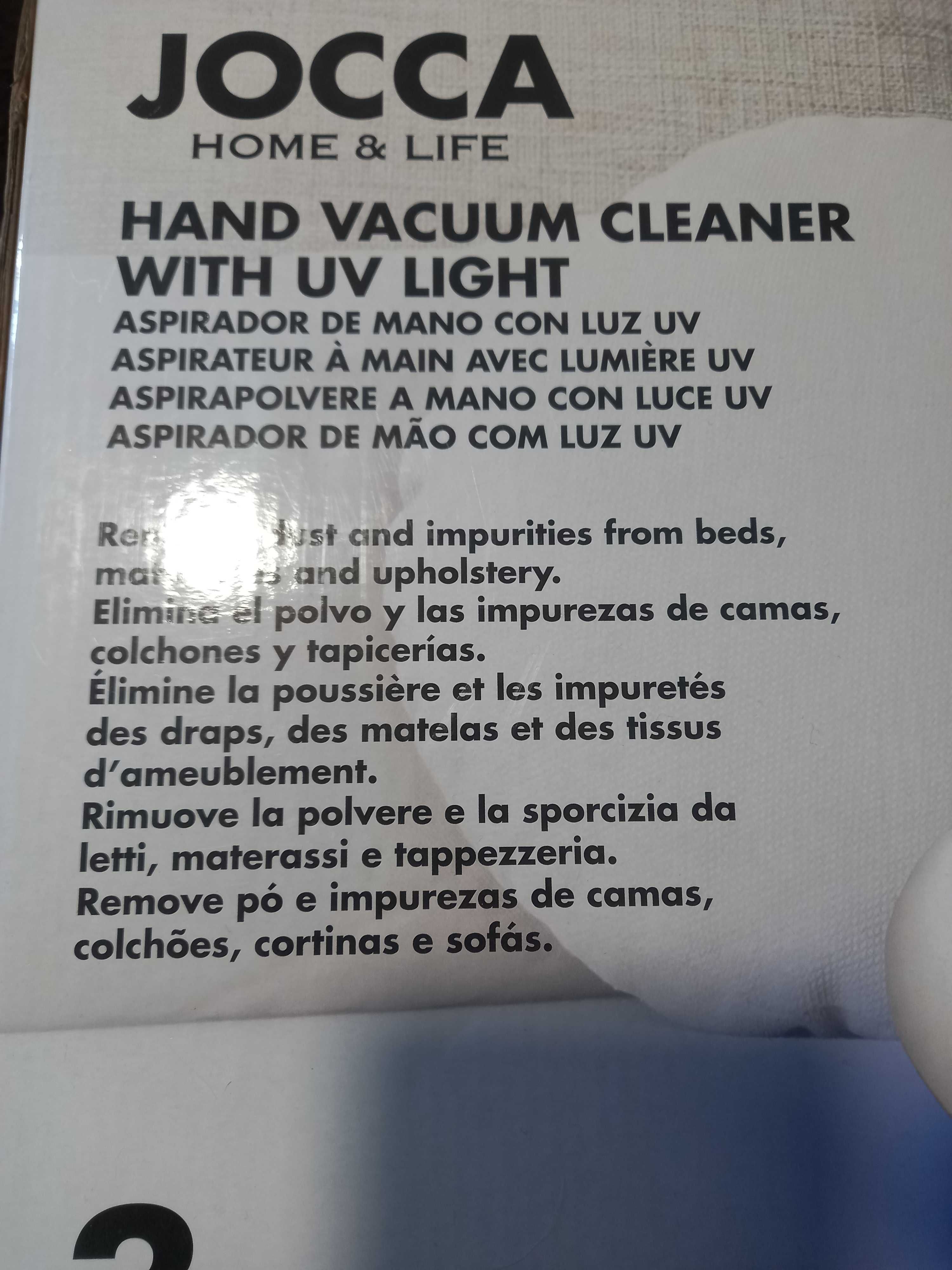 Aspirador de mão com luz uv p/ácaros(novo)