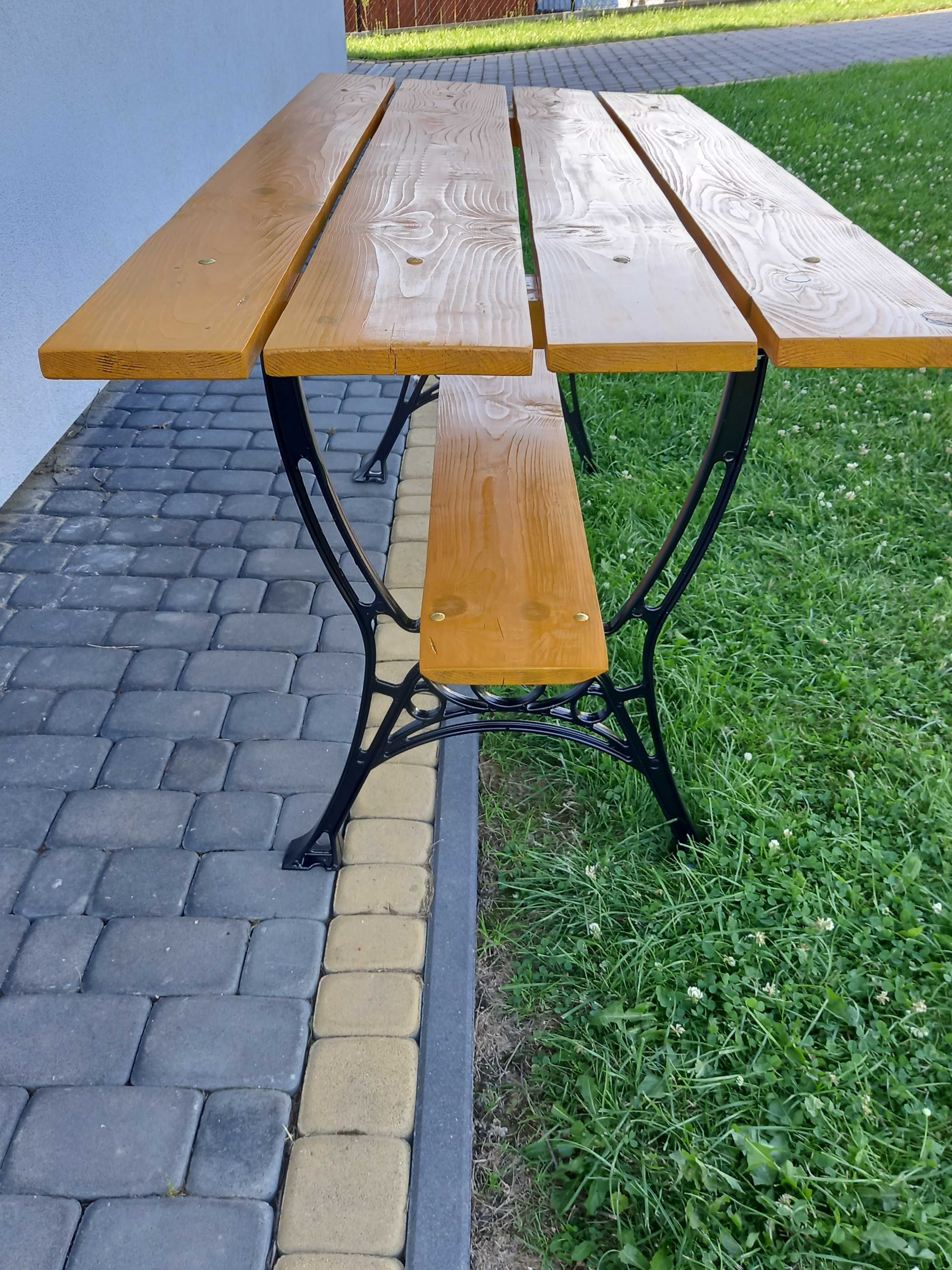 Stół ogrodowy drewniany, solidny, nowy, duży
