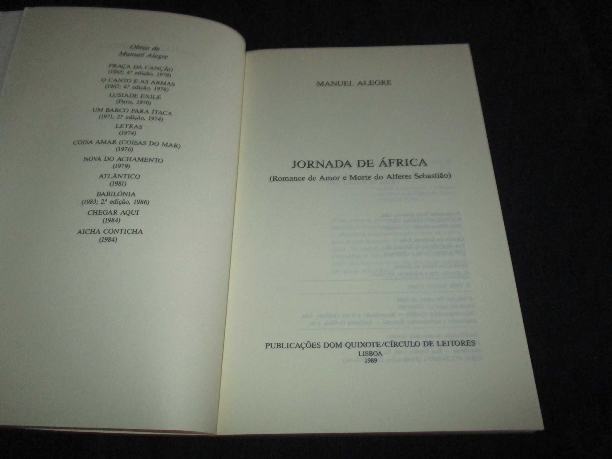 Livro Jornada de África de Manuel Alegre 1ª edição