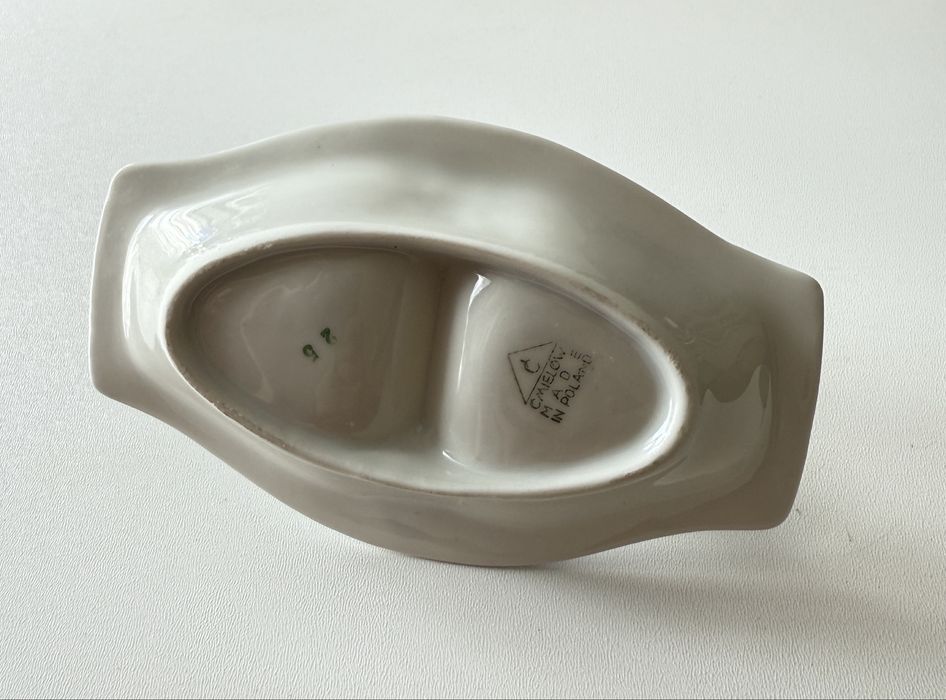 Stary przedwojenny przyprawnik dwojaczek porcelana Ćmielów Lwów