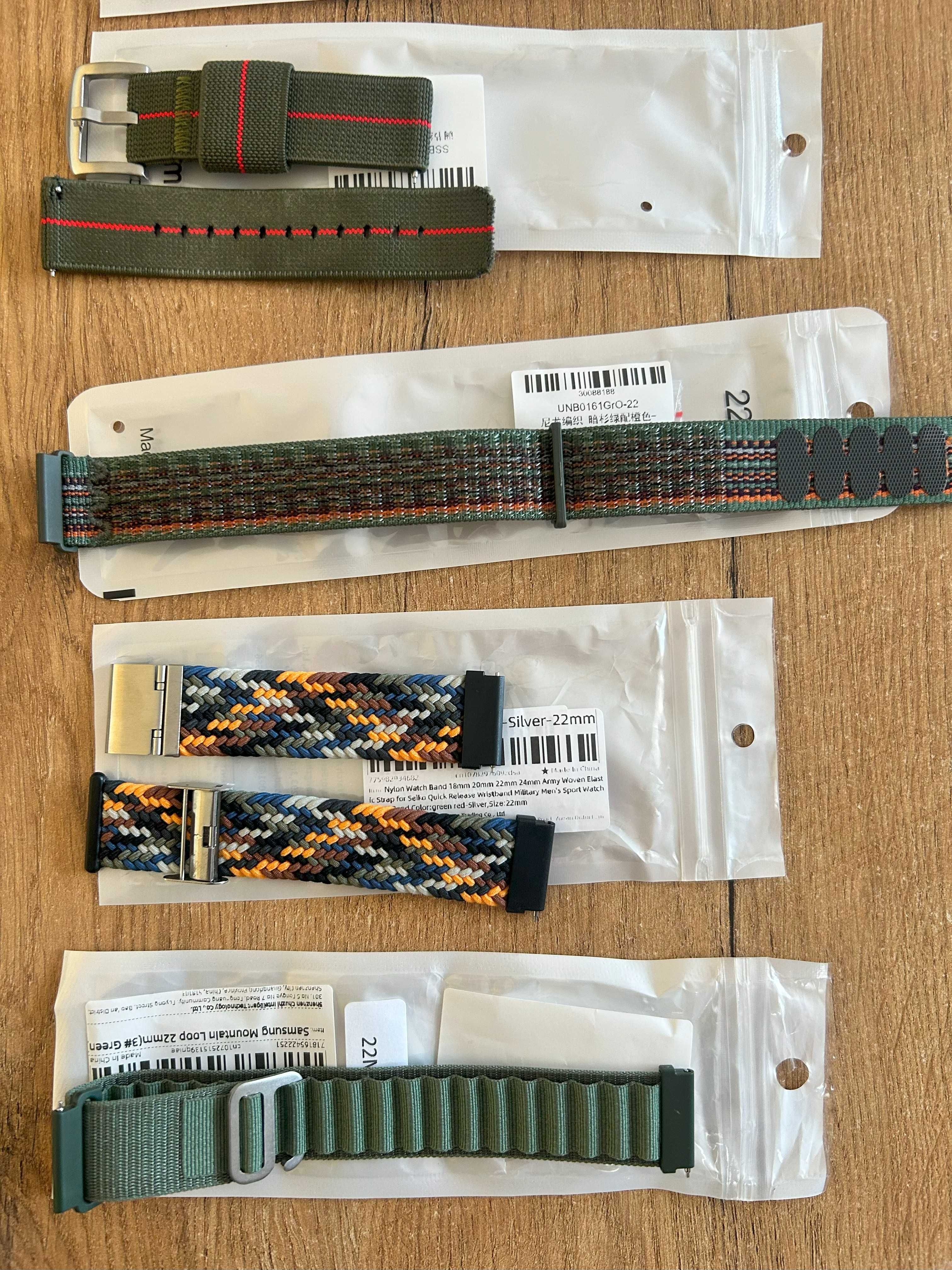 Nylonowe paski do zegarków 22 mm