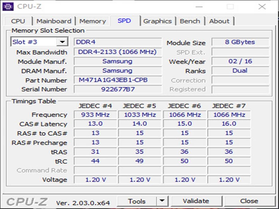 DDR4 16GB Samsung 2133P