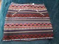 Spódnica w aztecki wzór XS H&M