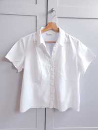 Biała haftowana bluzka koszula lninana len 46 M&S
