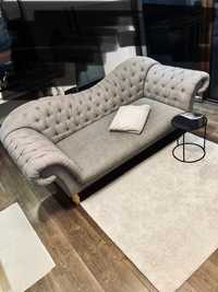 Sofa chesterfeld szara 245 cm + 3 poduchy