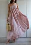 Mango MNG Korfu długa bawełniana sukienka floral maxi boho 36 S