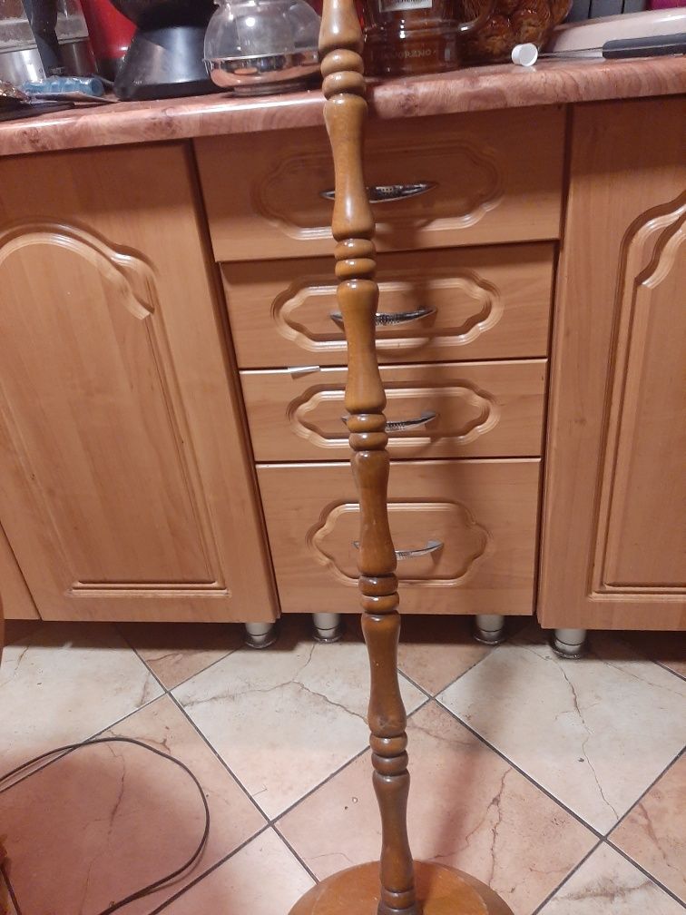 Lampa stojąca z abażurem prl