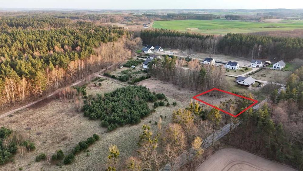 Działka budowlana 1311 m² z kawałkiem lasu | MPZP | 25 min od Gdańska
