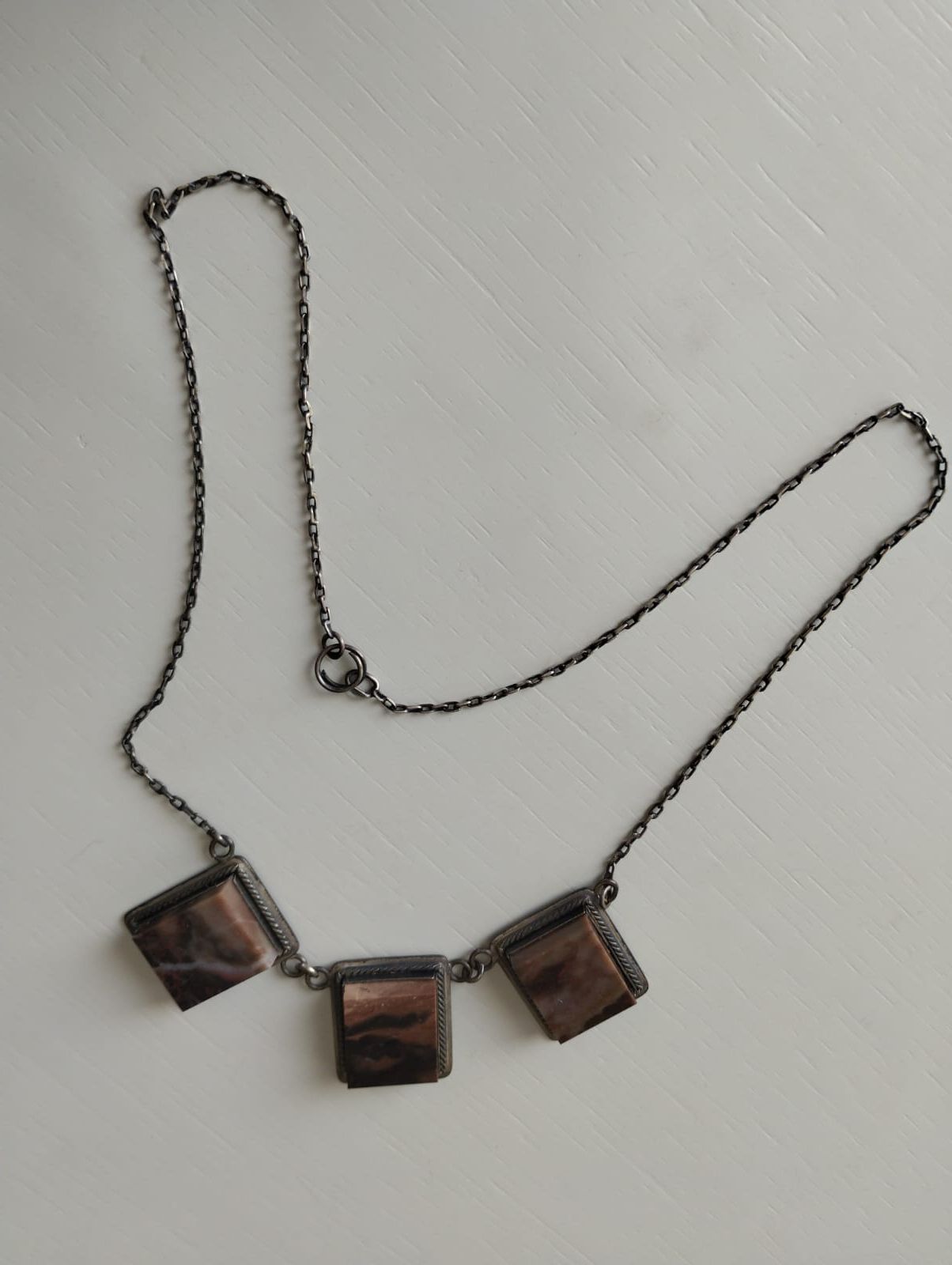 Колье серебро 875проба звезда