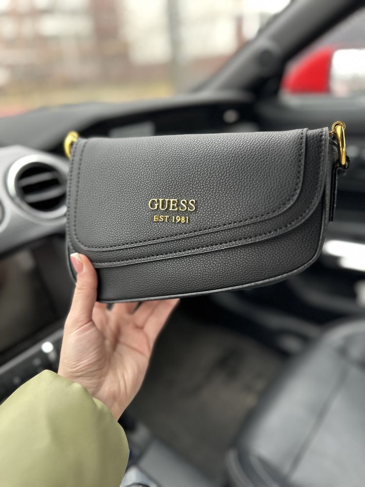 Сумка жіноча в стилі Guess Гес сідло через плече клатч