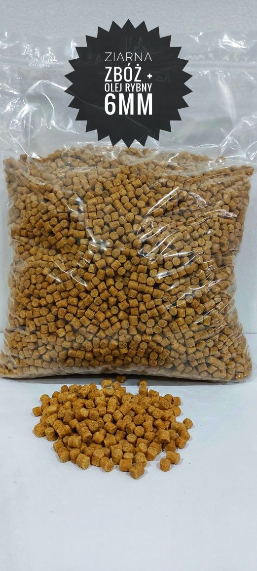 Pellet rybny ziarna zbóż 6mm 5kg