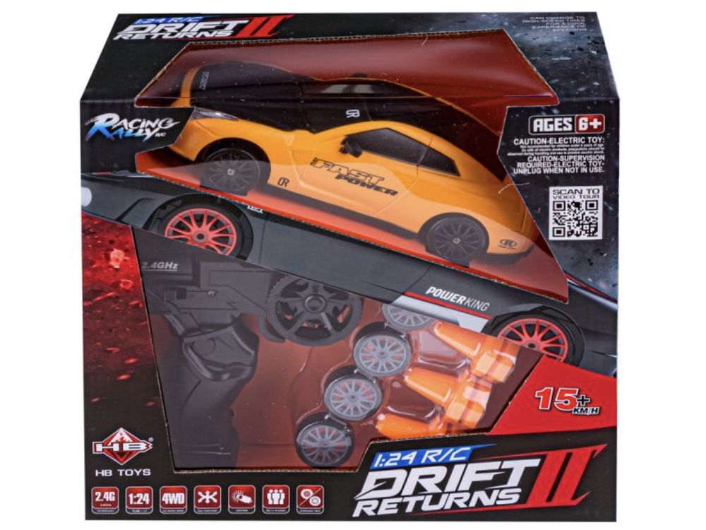 Samochód Do Driftu, Auto RC Drift 1:24 2,4 GHz 4WD