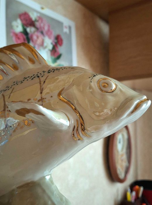 Статуэтка рыба окунь, Дулево, риба