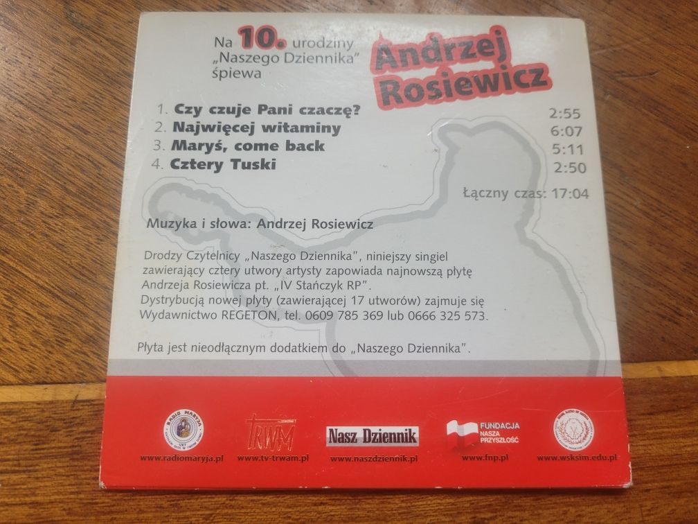 CD Promo Andrzej Rosiewicz śpiewa na 10.urodziny ND