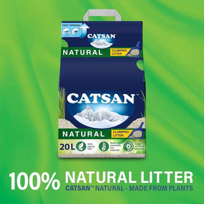 наповнювач в лоток туалет Catsan Natural Clumping Cat Litter, 20-л