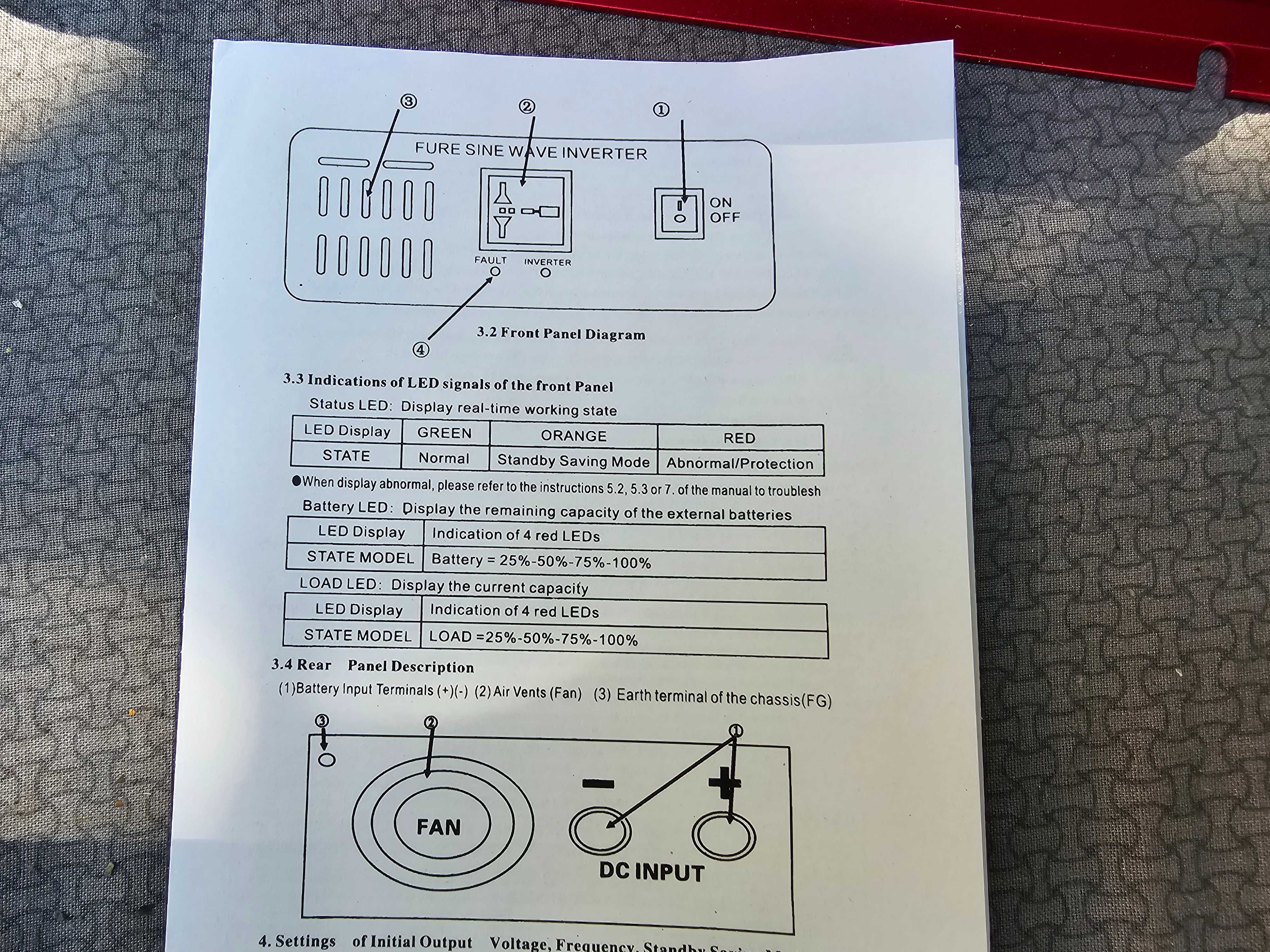 Інвертор (перетворювач напруги) 12v-220v чистий синус 1000W