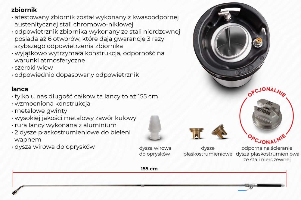 BIELARKA opryskiwacz urządzenia do białkowania oprysku impregnacji