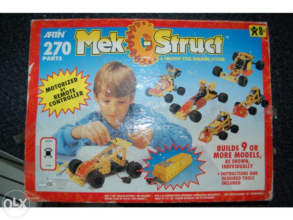 ANTIGO colecao Jogo MEK_struct lego metal carro telecomandado