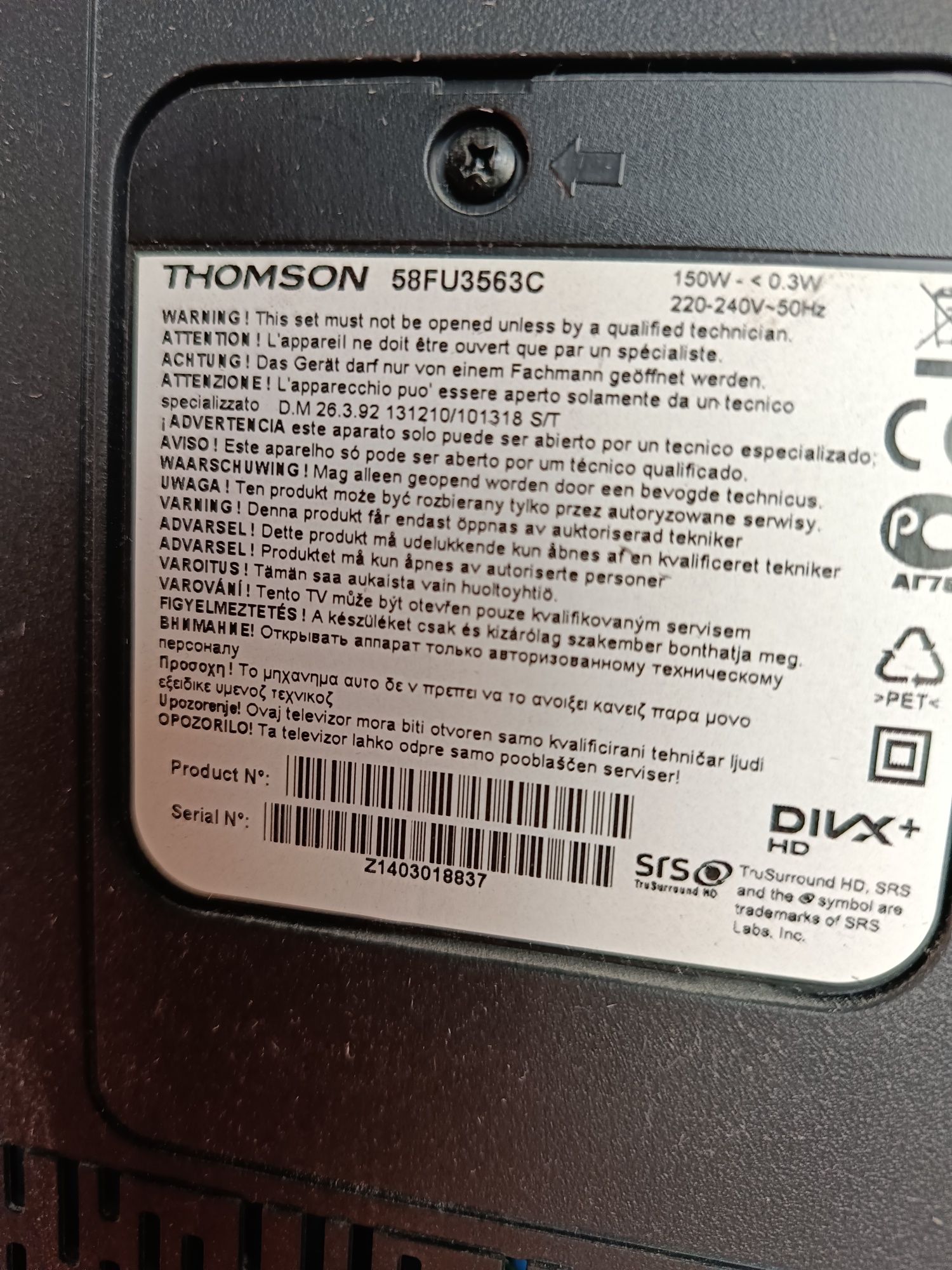 Telewizor Thompson 58 cali